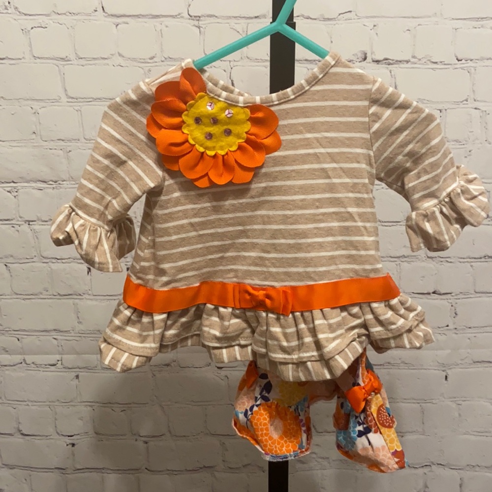 Orange and tan